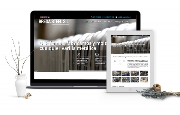 Diseño web corporativo para empresa de fabricación de alambres en Girona