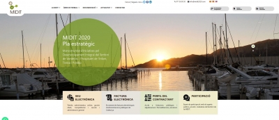 Diseño web para web corporativa Midit 2020