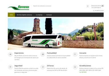 Diseño de página web para empresa de alquiler de buses
