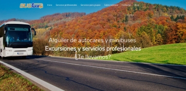 Diseño página web para empresa de alquiler de bus