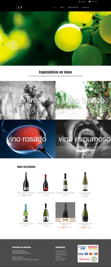 Diseño y programación de tienda virtual de vinos en Tarragona