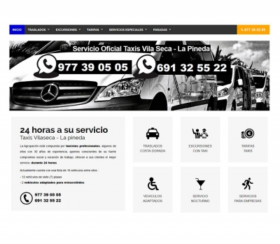 Diseño de página web Taxis en Vilaseca