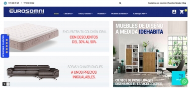 Diseño de tienda virtual prestashop para tienda de muebles en Lleida
